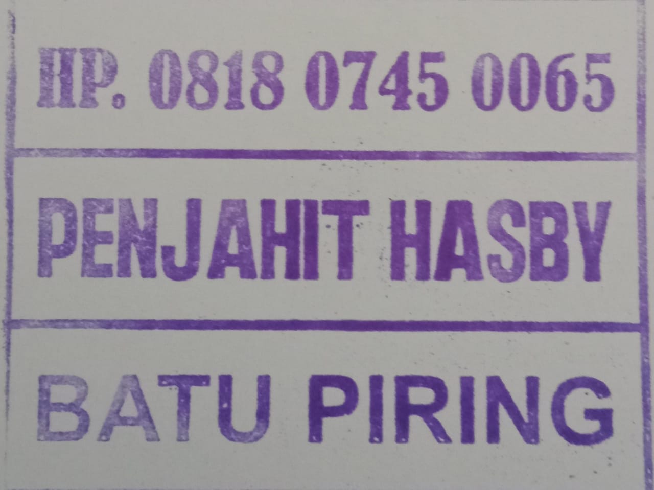 PENJAHIT HASBY