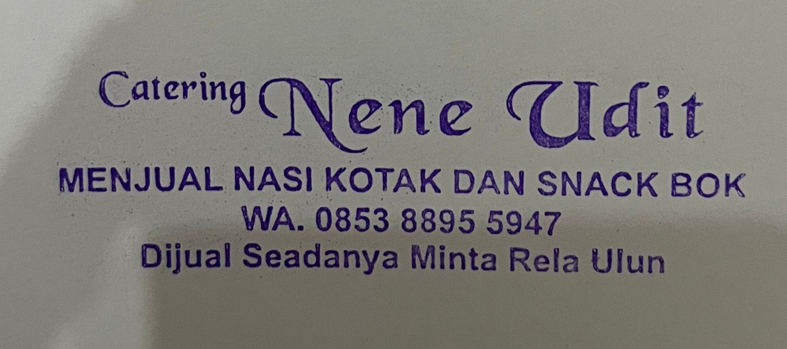 CATERING NENE UDIT