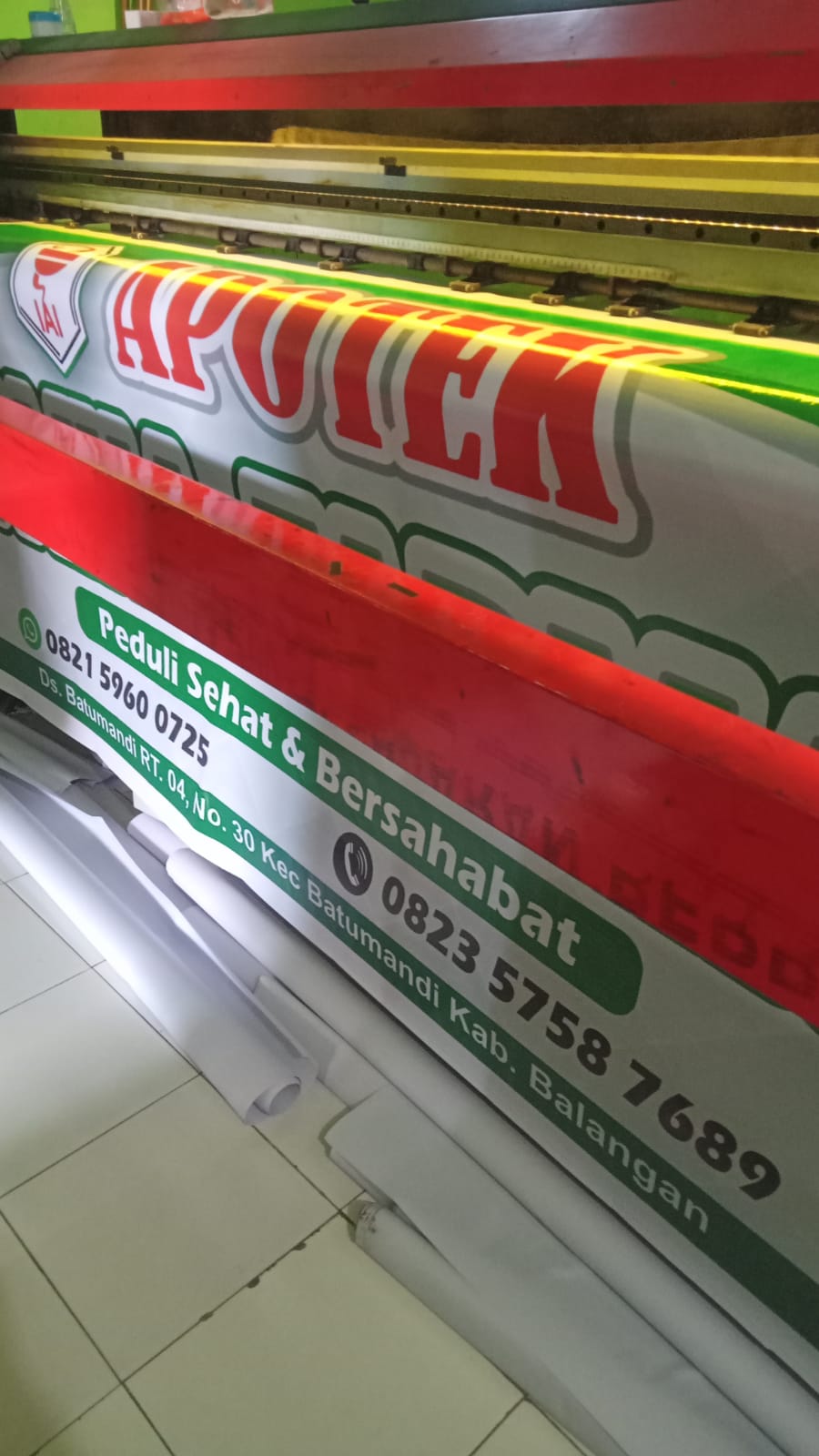 spanduk ukuran 1x2m