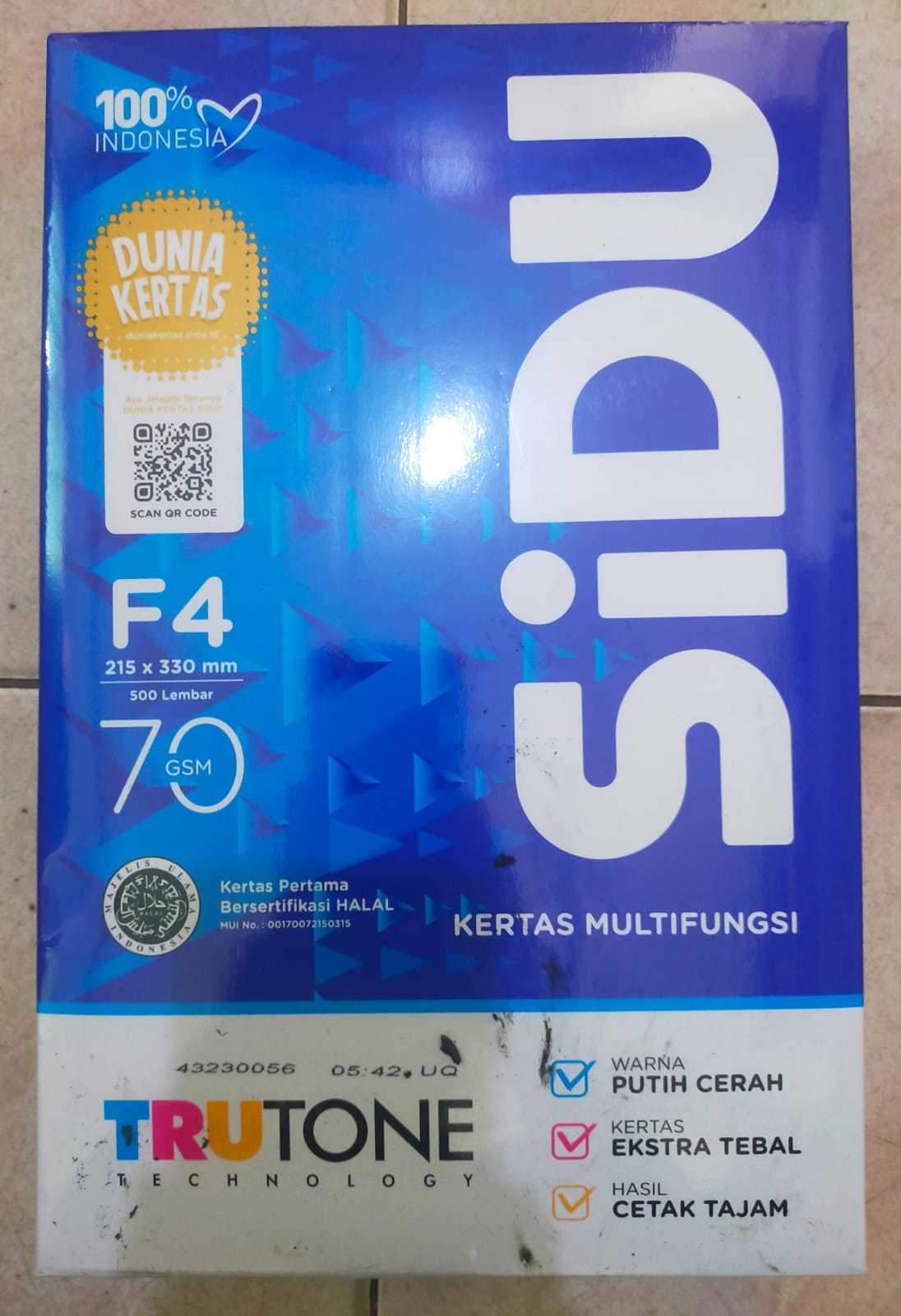 Kertas HVS Sidu 75 GSM F4