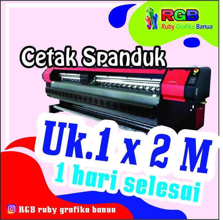 spanduk ukuran 1x2m