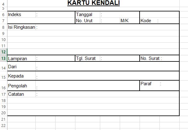 Kartu Kendali Keluar