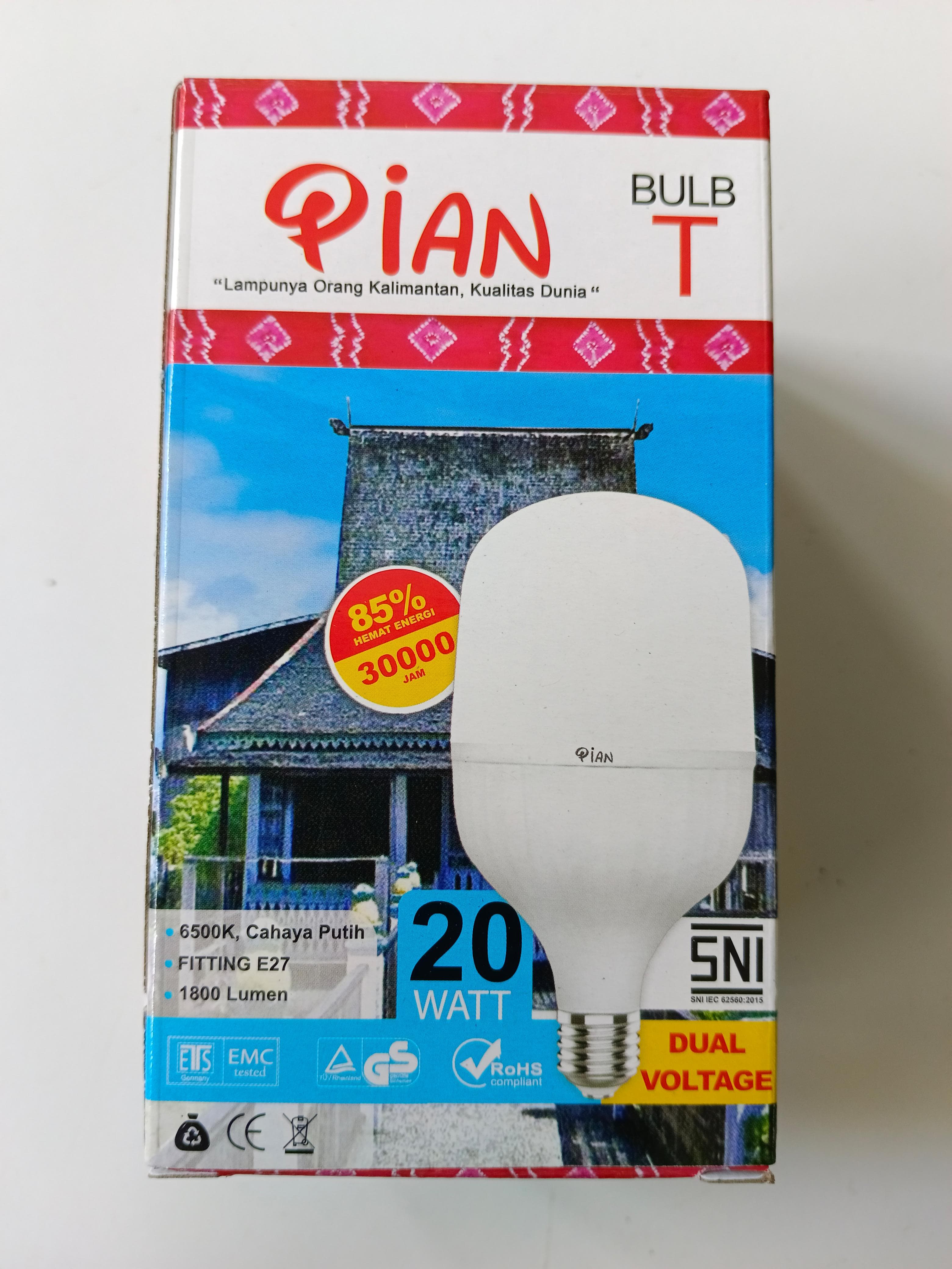 Lampu LED 20 Watt merk Pian