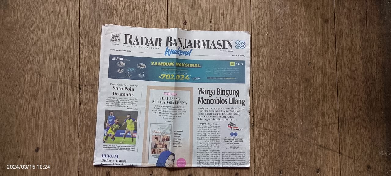 Surat Kabar Harian Radar Banjarmasin 