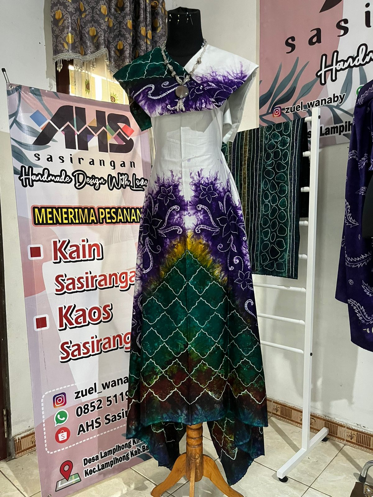 Kain sasirangan katun satin