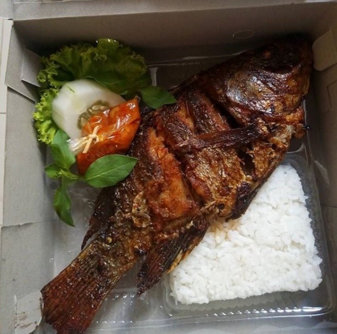 SIOPEN BALANGAN - CATERING HJ.WATI - NASI KOTAK NILA BAKAR