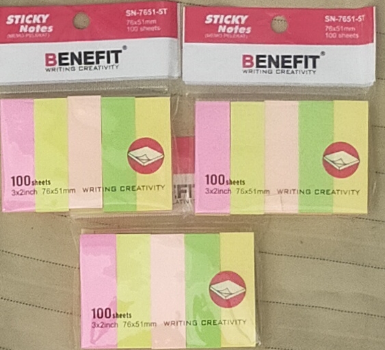 Stick note Benefit SN 7651-5T