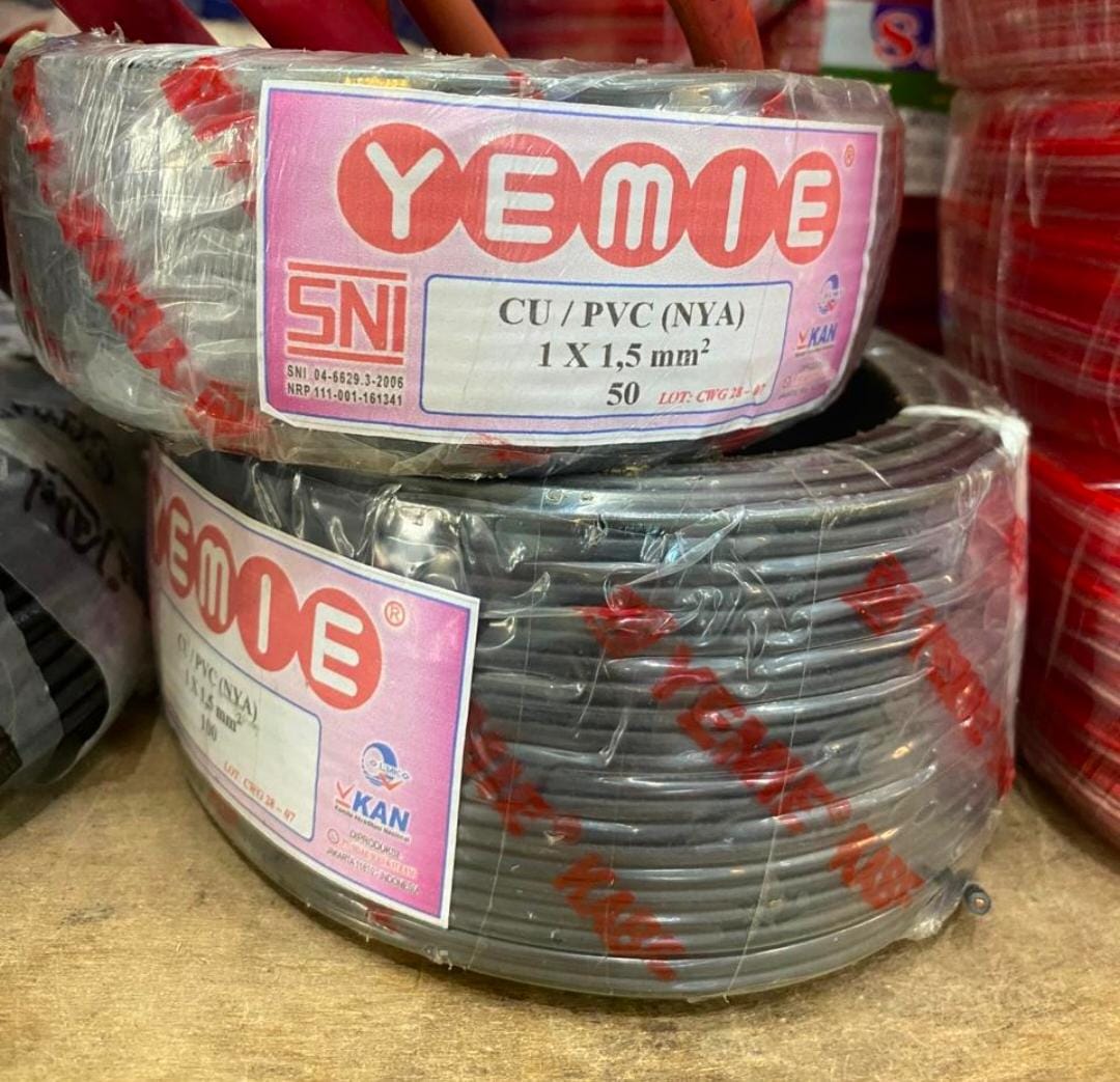 Kabel NYA Yemie 1x1,5 mm" Panjang 100 M