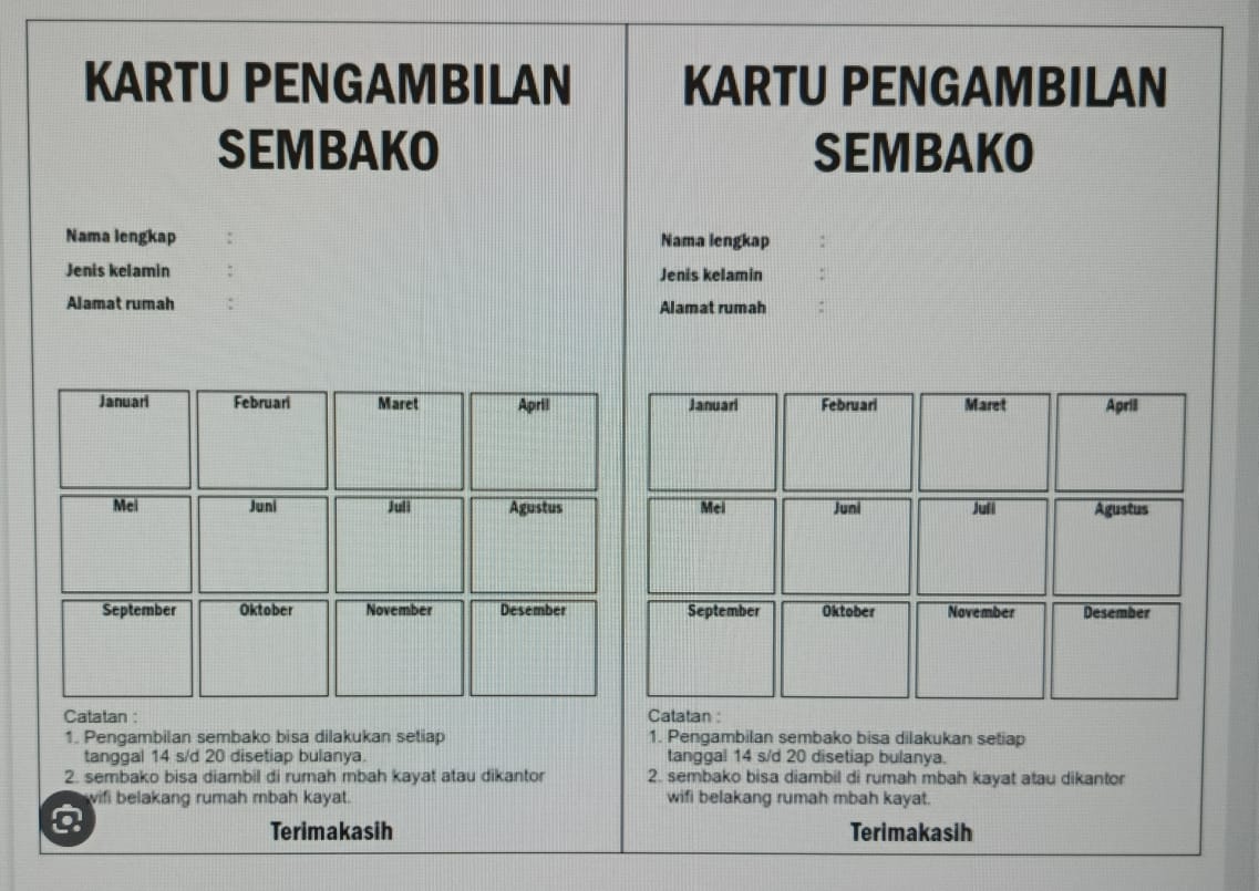 Cetak kartu Buku