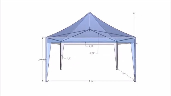 SEWA TENDA SARNAFIL UK 5X5 METER