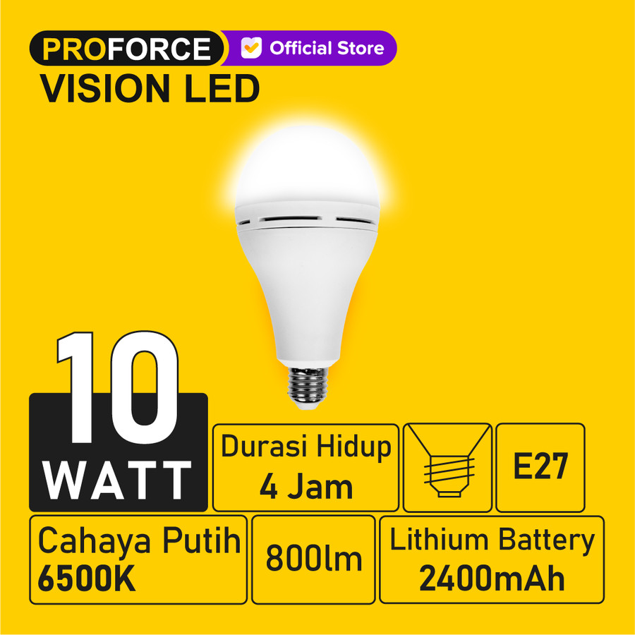 Lampu Darurat Emergency LED Proforce Vision 10 Watt 800 Lumen