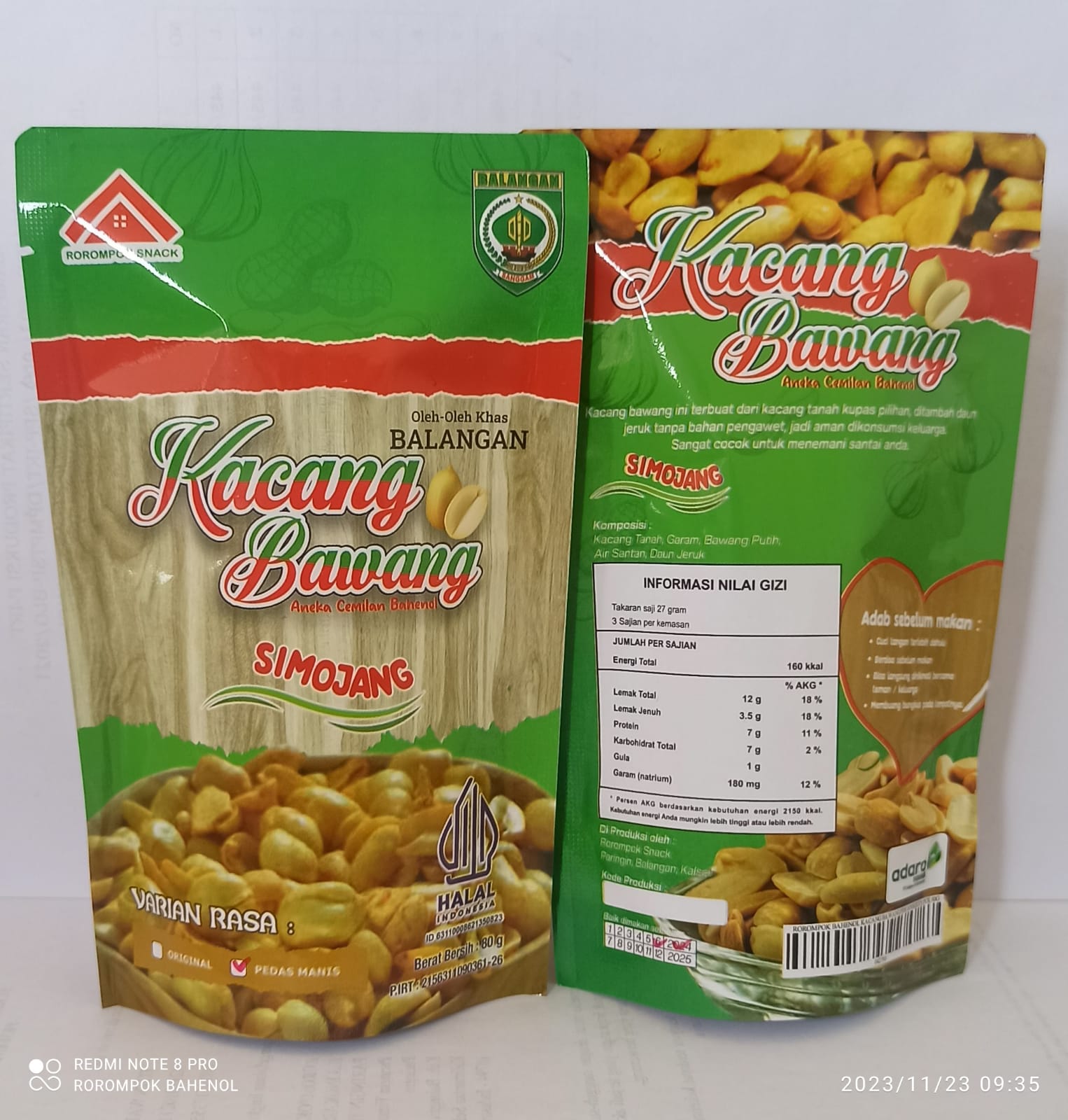 Kacang Bawang (Original dan pedas manis)