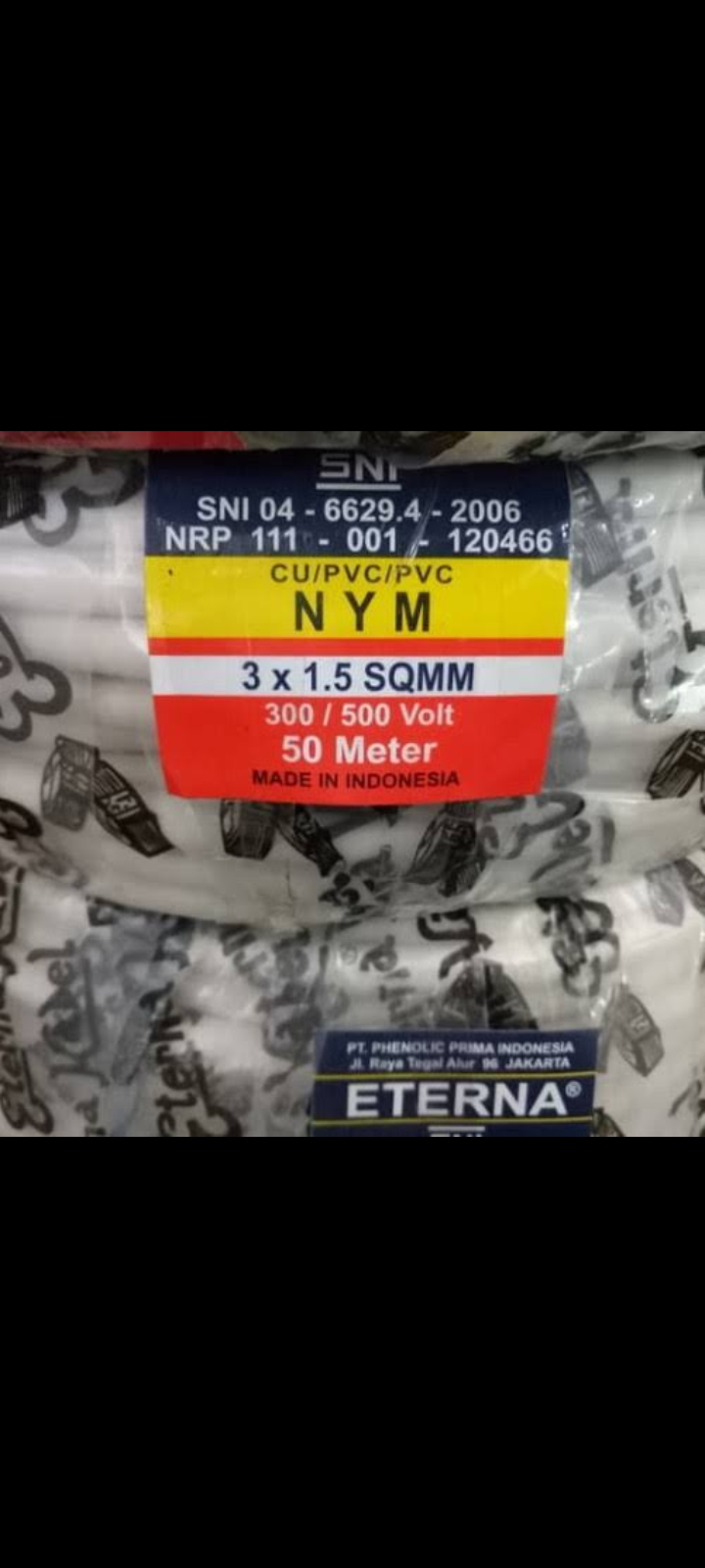 Kabel YNM 3X1,5 kabel ETERNA