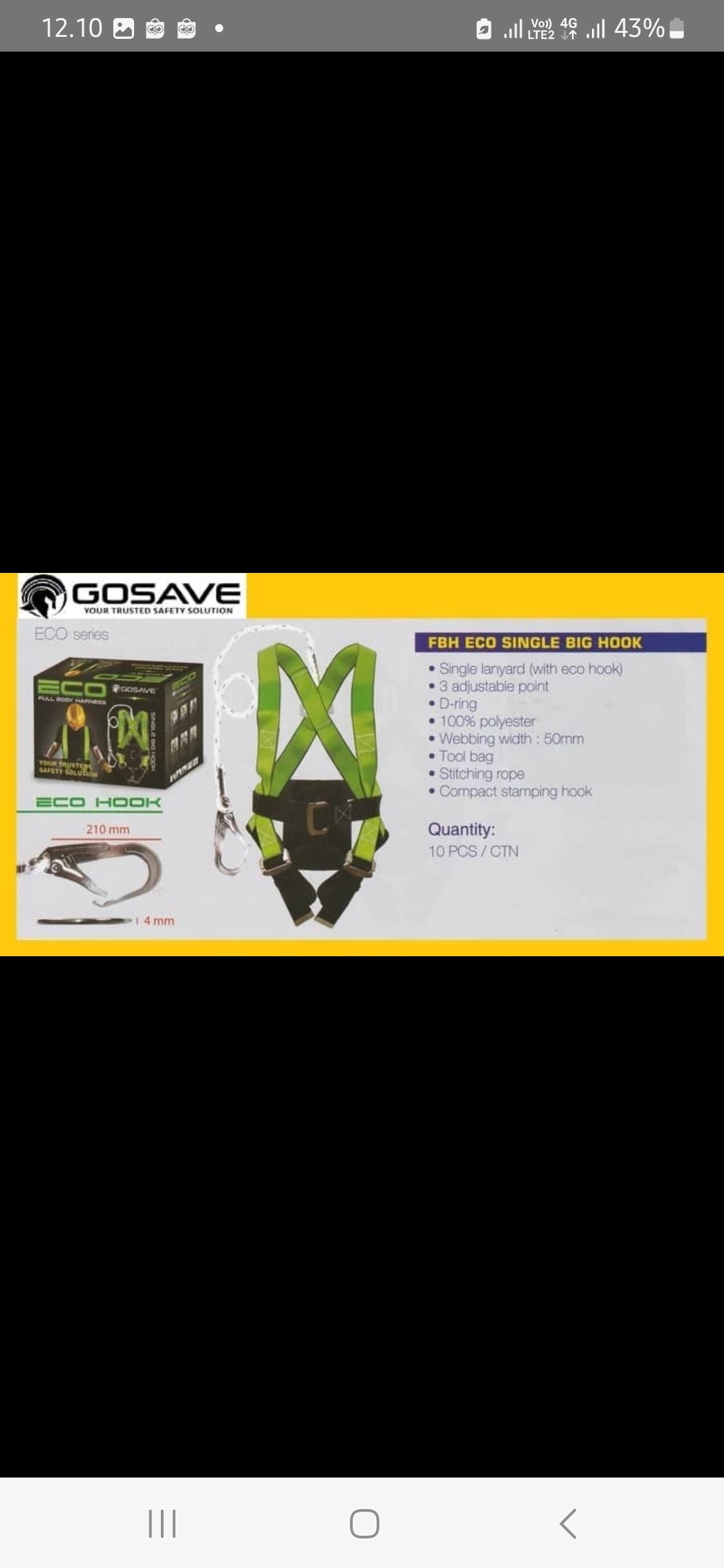 Full Body Harness Single Big Hook