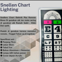 Snellen Chart Elektrik Remote / Alat Baca Test Mata