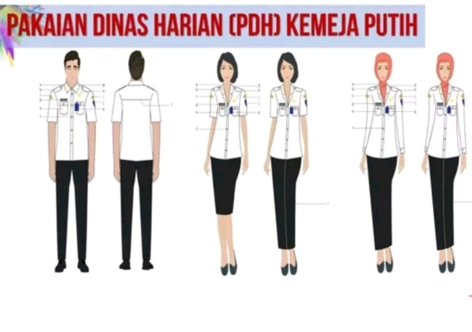 PAKAIAN DINAS HARIAN /PDH HITAM PUTIH