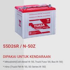 Aki Mobil Basah Yuasa Pafecta N50Z 12V , 60Ah 