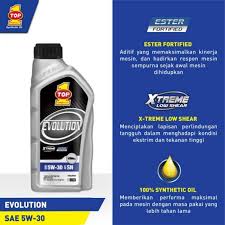  OLI MESIN MOBIL TOP 1 EVOLUTION 5W-30 1 LITER SYNTHETIC OIL ORIGINAL