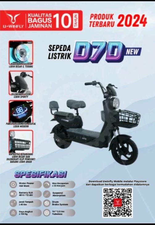 Sepeda Listrik UWINFLY D7D 