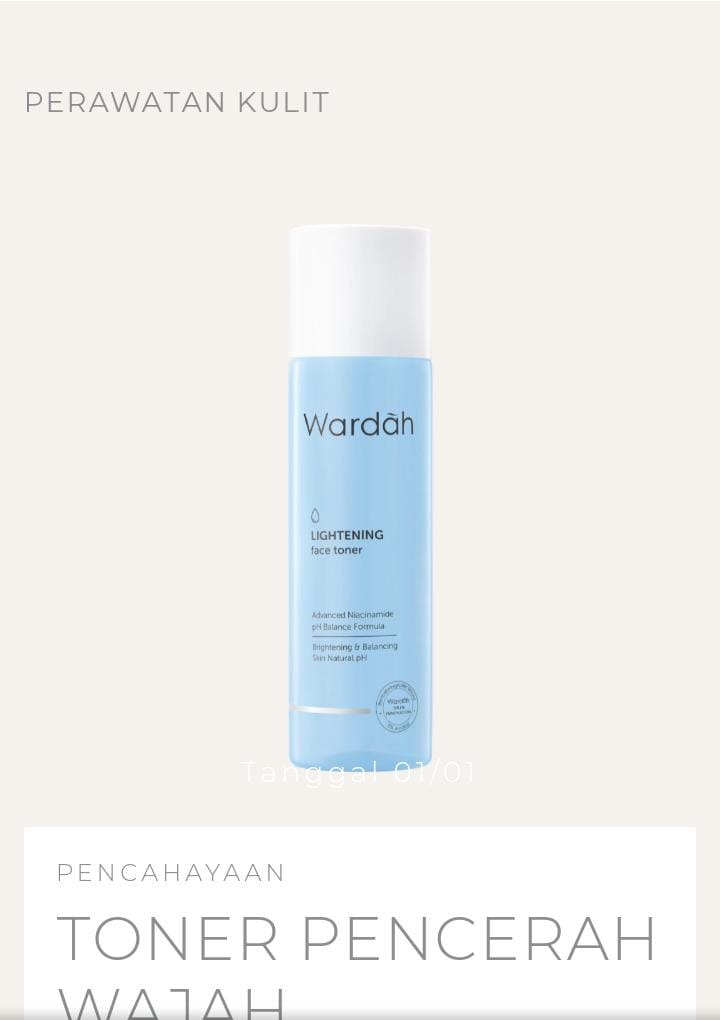 wardah lightening face toner