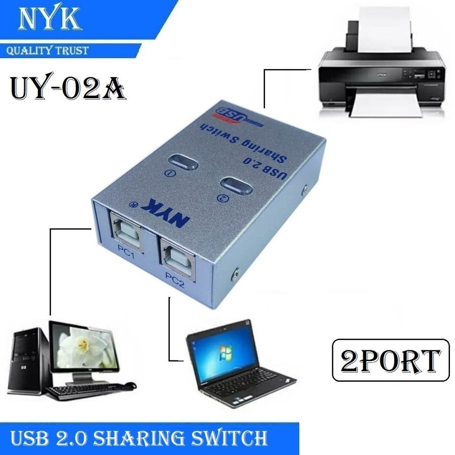 USB Sharing Switch 2port / USB Auto Data Switch Printer 2 port