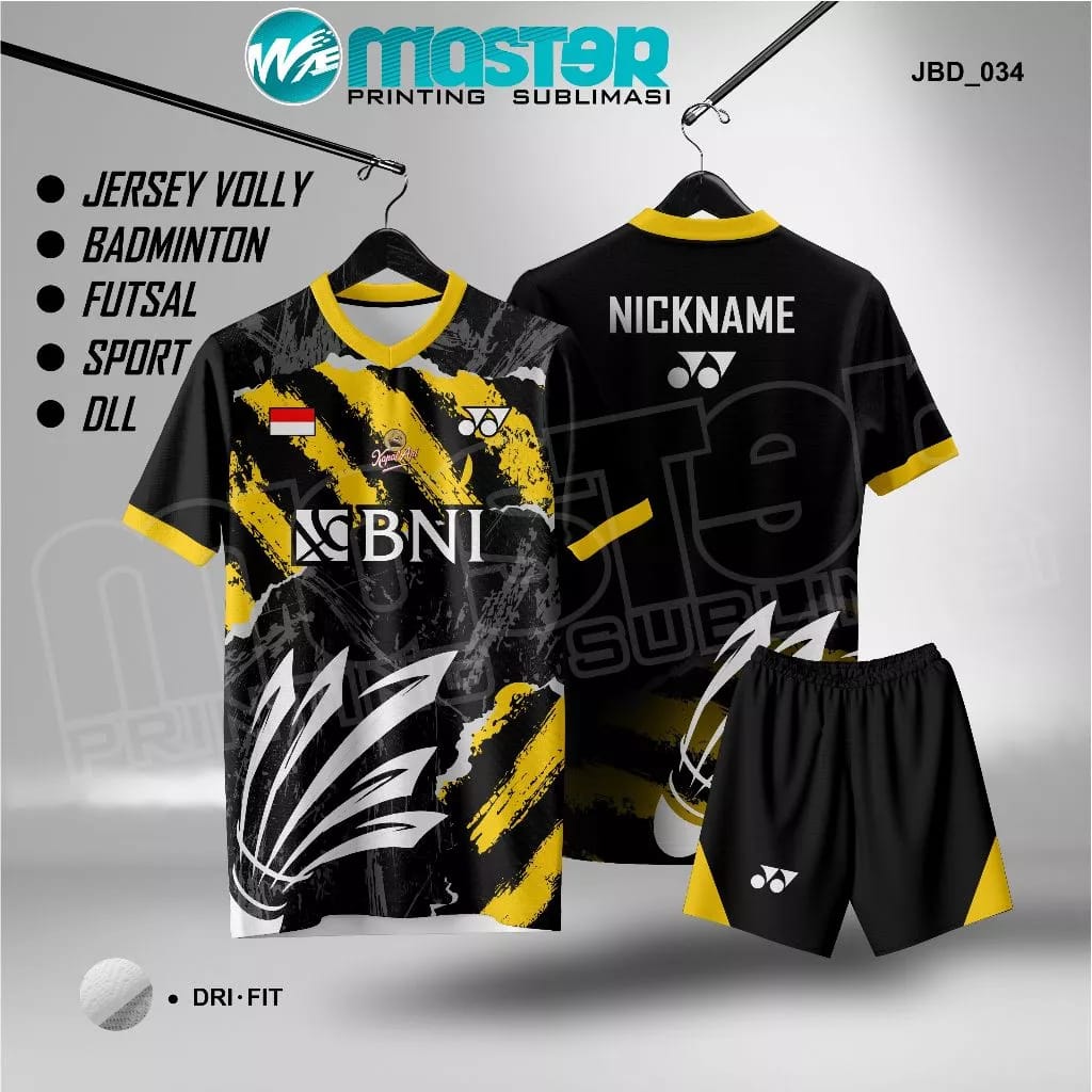 Jersey Badminton Custom Tenis meja volly futsal  Setelan