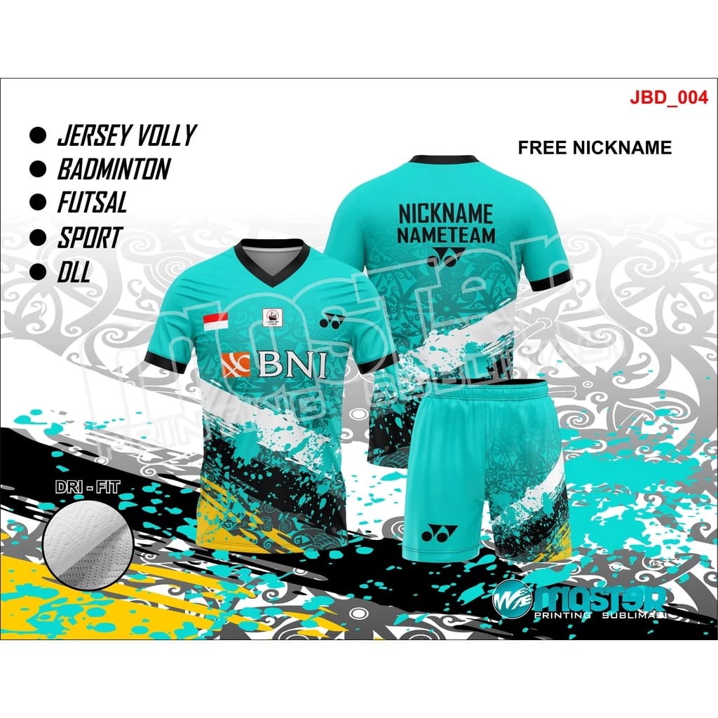 Jersey Badminton Custom Tenis meja volly futsal  Setelan