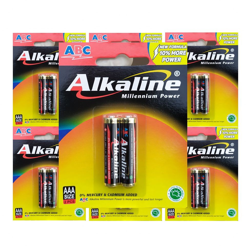 Baterai ABC Alkaline AAA LR03 1 set isi 2 pcs