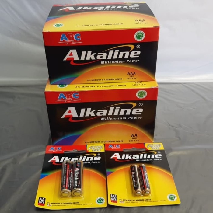 Alkaline LR6 AA Baterai Alkaline AA Isi 2 ABC Alkaline Ukuran AA 2