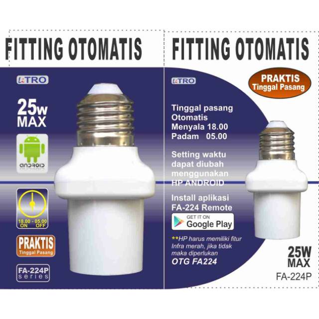 fitting lampu otomatis