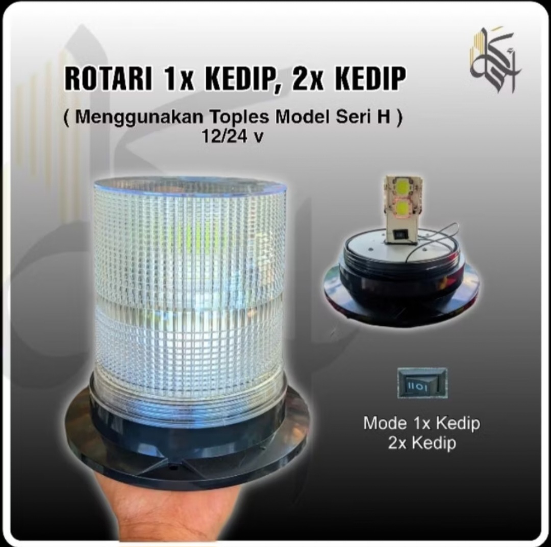 Lampu Rotari Model 1x Kedip, 2x Kedip 12V/24V