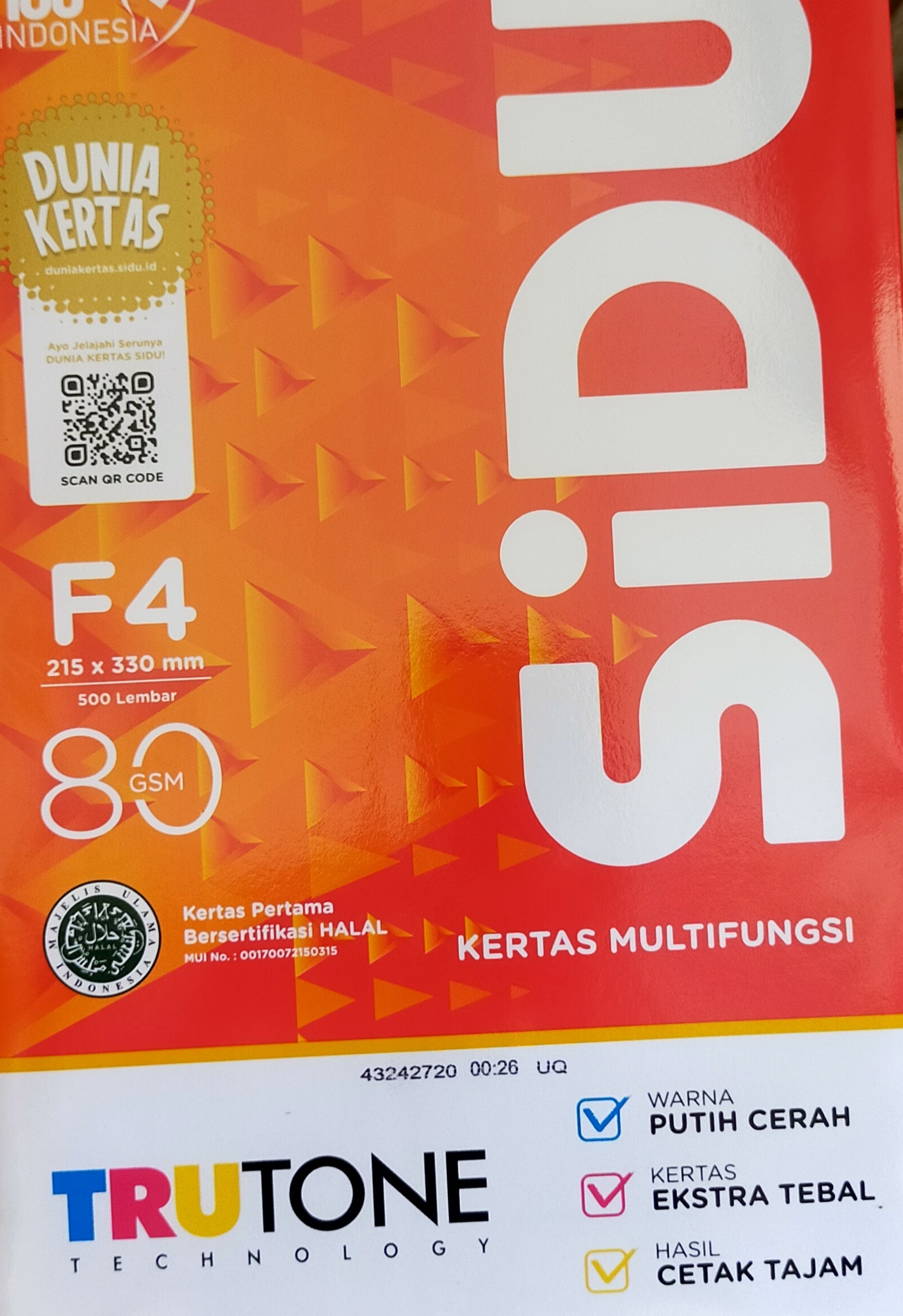 Kertas HVS F4 80 GSM