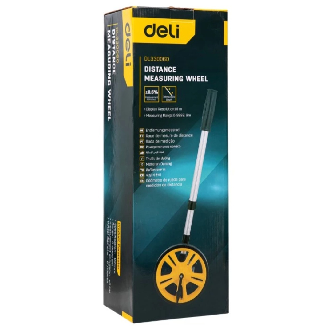 Deli Masuring Wheel / Meteran Dorong Jalan 1 Roda Akurat EDL330060