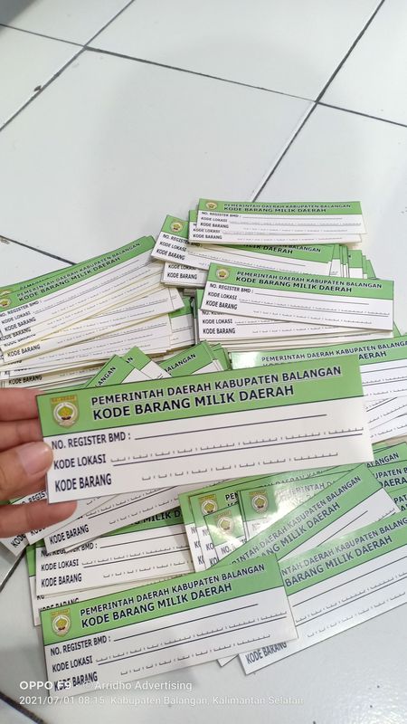 CETAK STIKER KODE BARANG