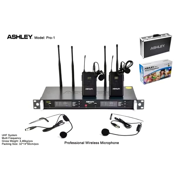 Microphone Wireless ASHLEY PRO 1 PRO1 JJHH Clipon Headset Original