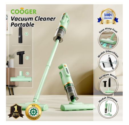 COOGER Vacuum Cleaner Portabel Alat Penyedot Debu