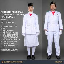 PAKAIAN PASKIBRA DAN PERLENGKAPAN