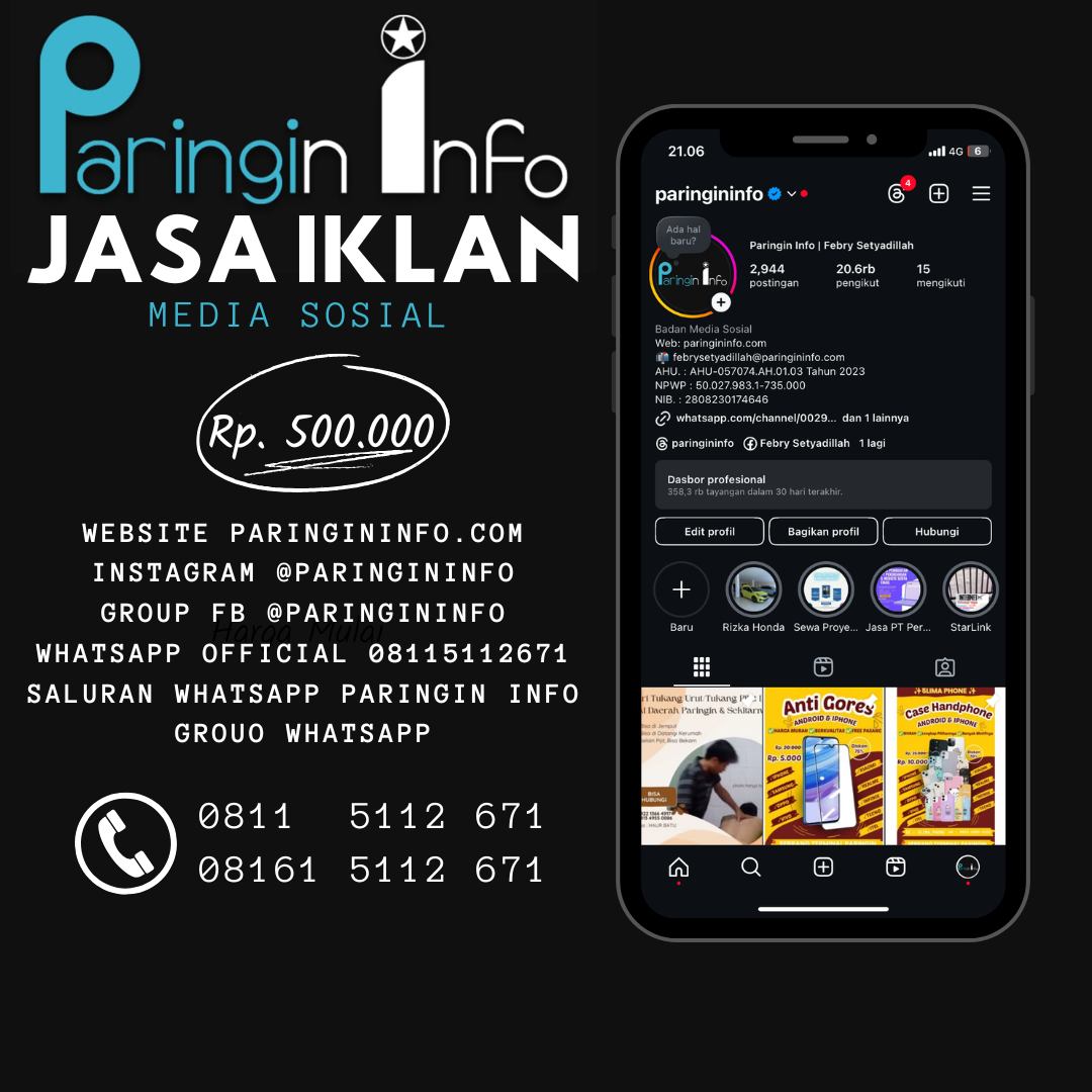 Jasa Iklan Media Sosial Paringin Info