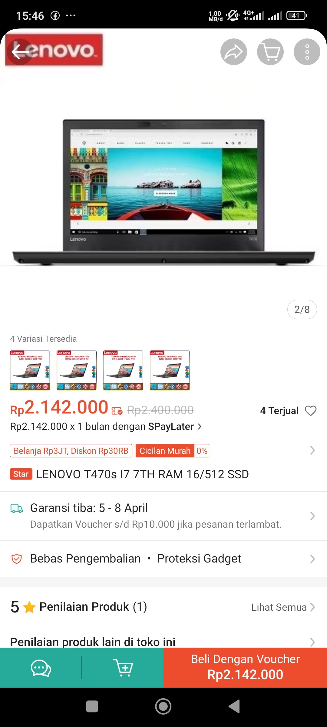 Lenovo T470s I7 RAM 16/512 SSD