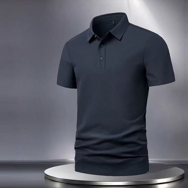 Satu Set Baju Kaos Olahraga Kerah dan Celana Trainning