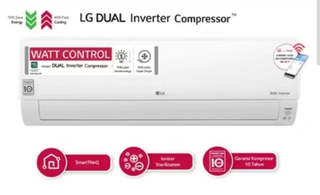 AC LG DUAL INVERTER COMPRESSOR 1 PK