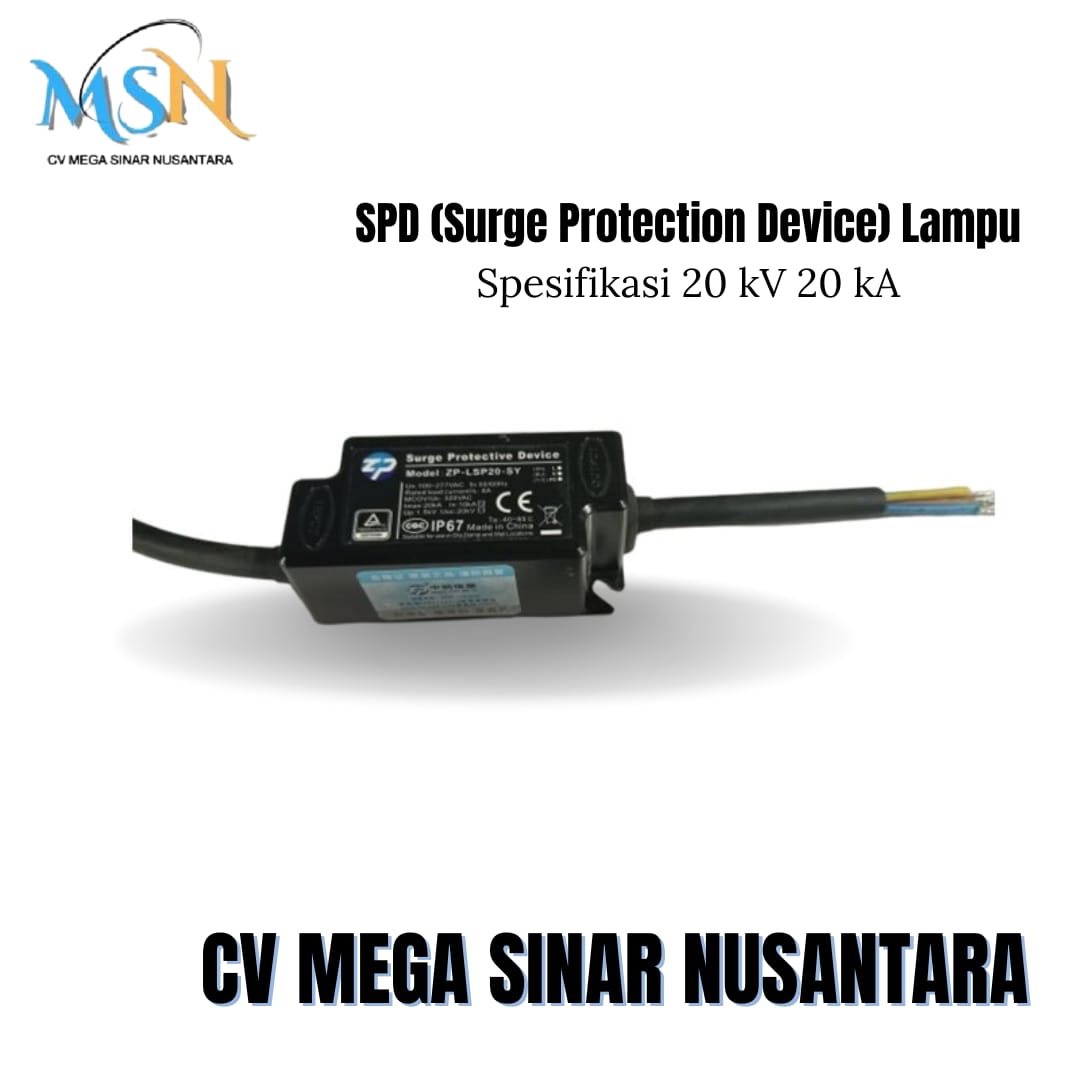 Surge Protective Device (SPD) anti petir lampu LED