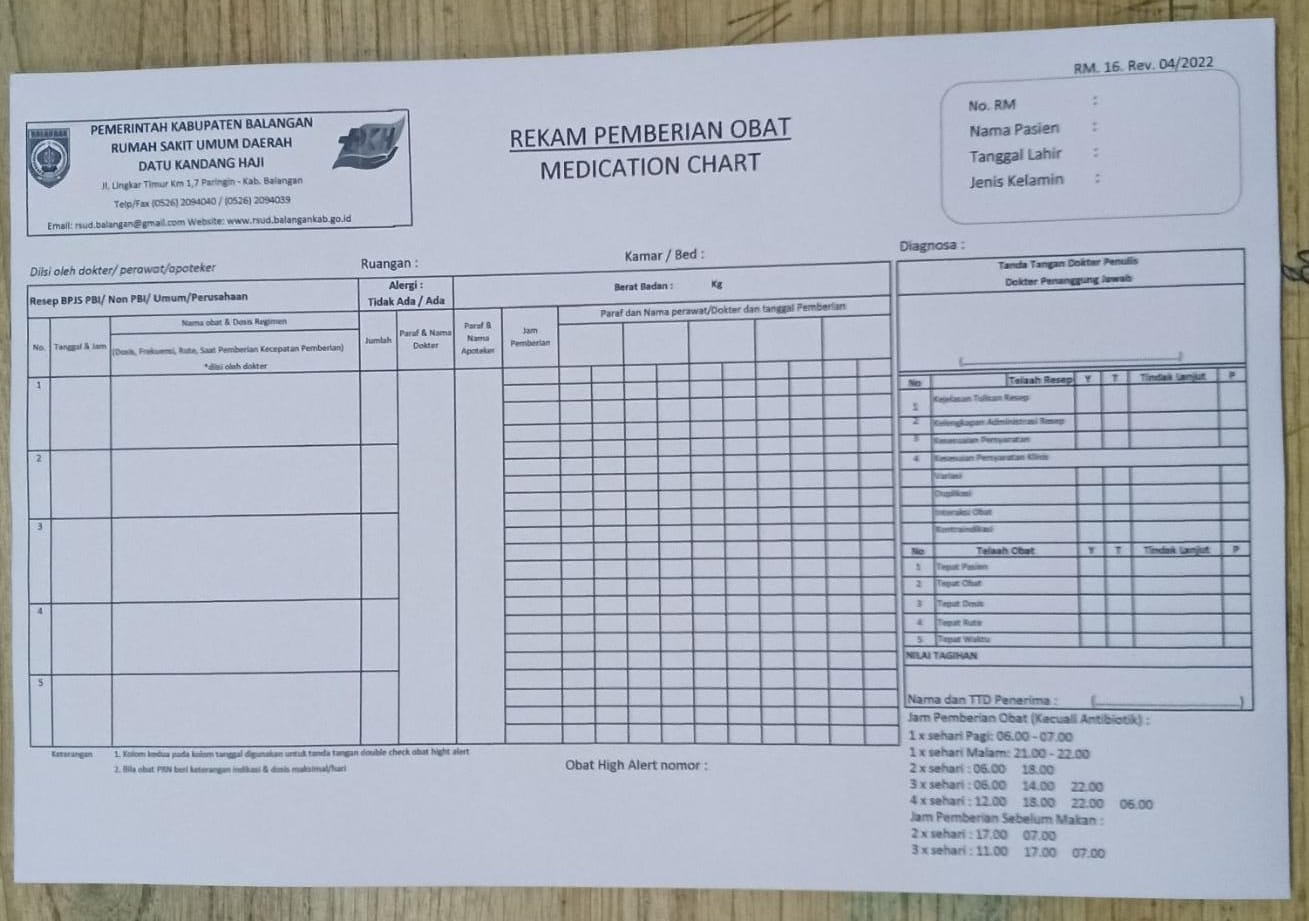 Rekam Pemberian Obat