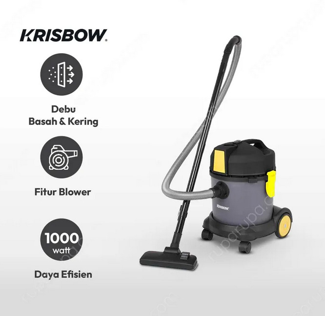 Krisbow 20 Ltr Vacuum Cleaner Wet & Dry
