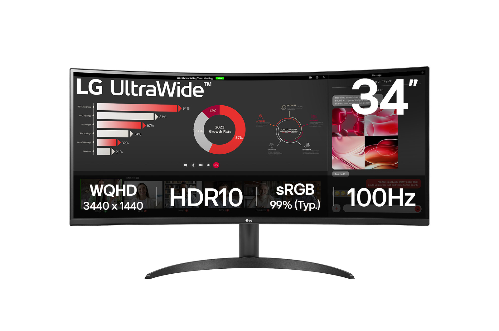 ULTRA WIDE MONITOR LG 34WR50QK‑B