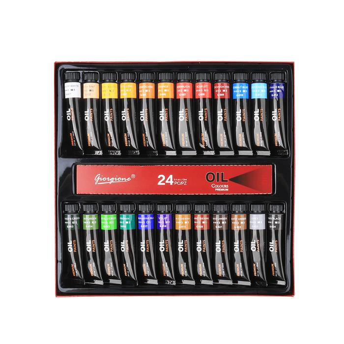 Cat minyak set lukisan oil paint 12 ml 24 warna