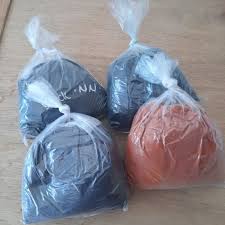 Kain katun putih + warna