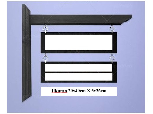 Papan nama gantung 
