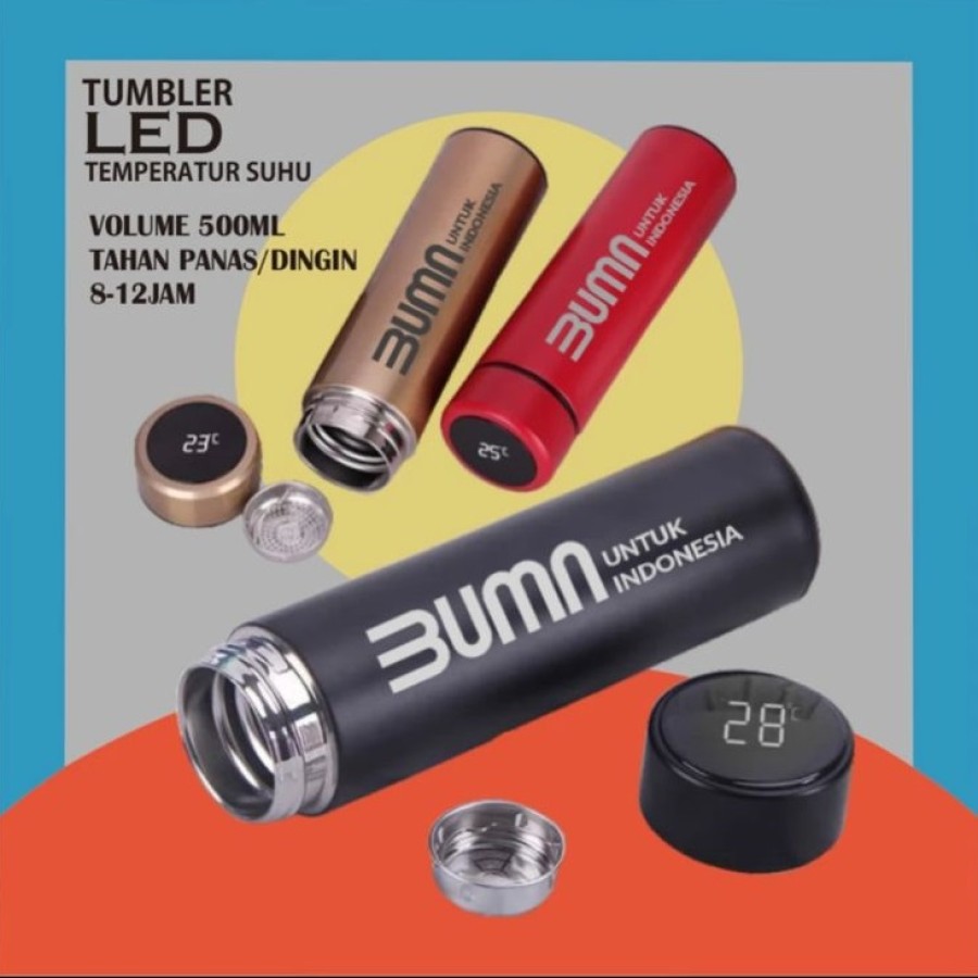 Souvenir Tumbler suhu Led, Custom Logo Tulisan