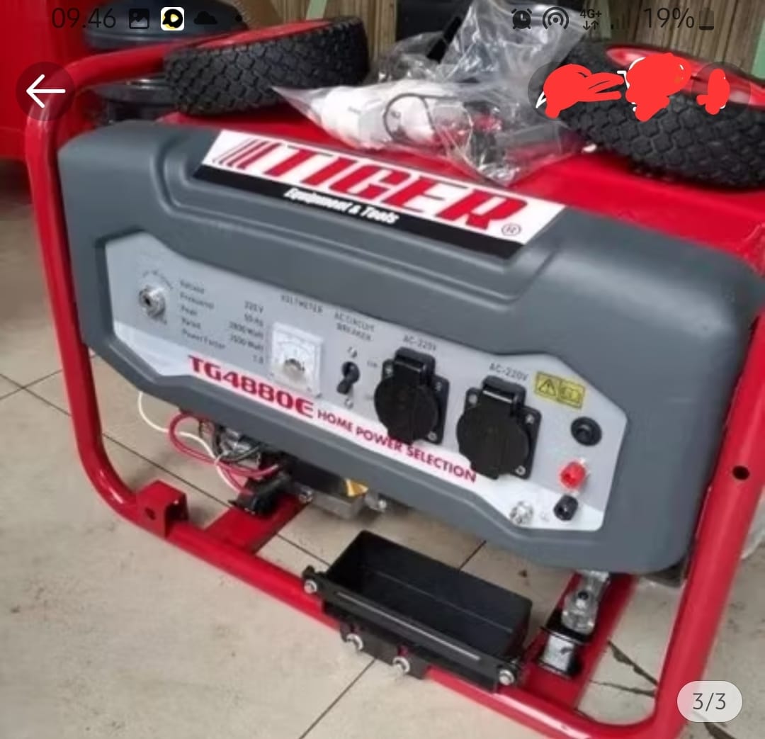 Generator / Genset Bensin 2500 Watt Tiger 4880